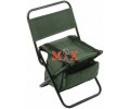 Krzesło wędkarskie z oparciem i torbą zielone Mikado